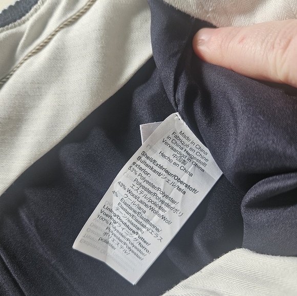 NWOT J.Crew Crochet Trim Navy Trousers - Picture 7 of 8